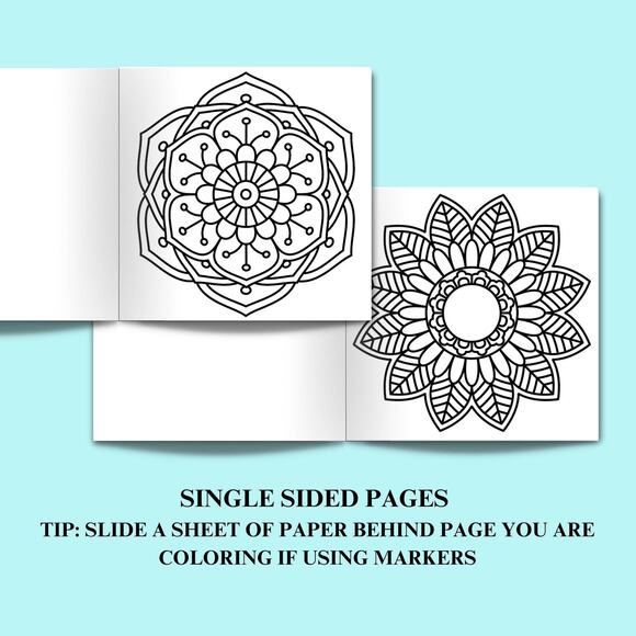 Bold Mandala Coloring Book: 40 Easy Relaxation Designs - Picture 4 of 6